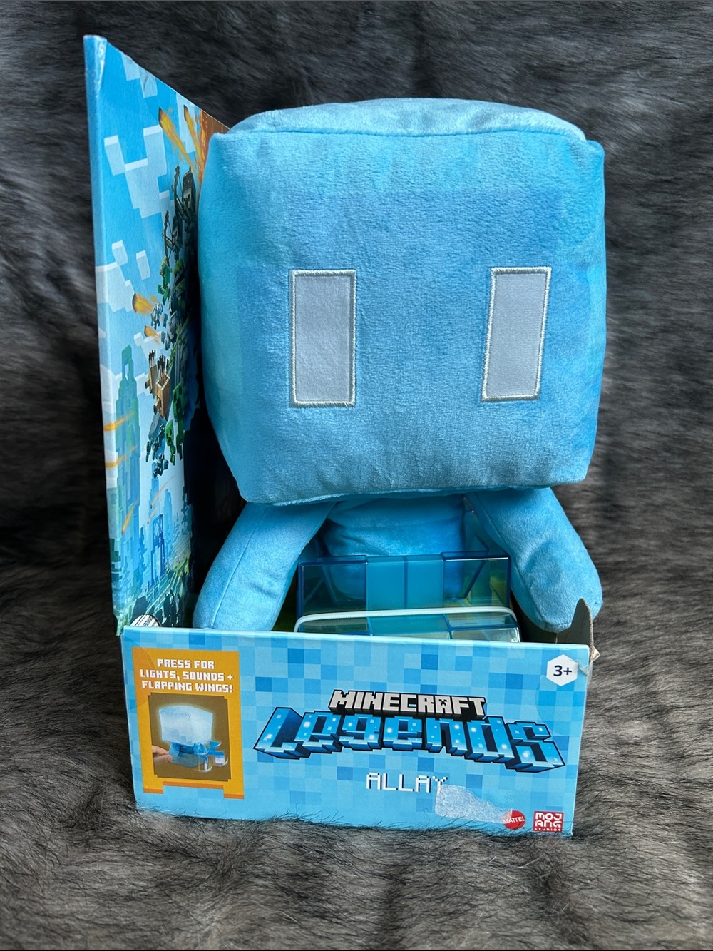 NEW MINECRAFT Legends Allay Collectible PLUSH Blue With Lights & Sounds Toy Gift